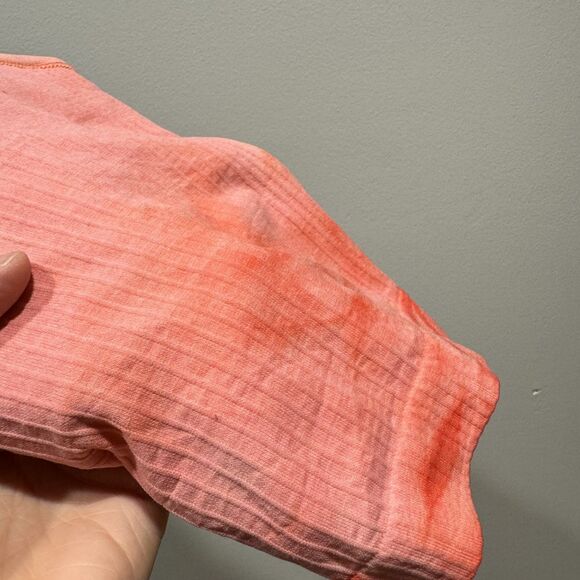 Lululemon Ebb to Street Cropped Racerback Tank Top Cami Bra Peach W1DGIS Women 4 - Picture 8 of 10